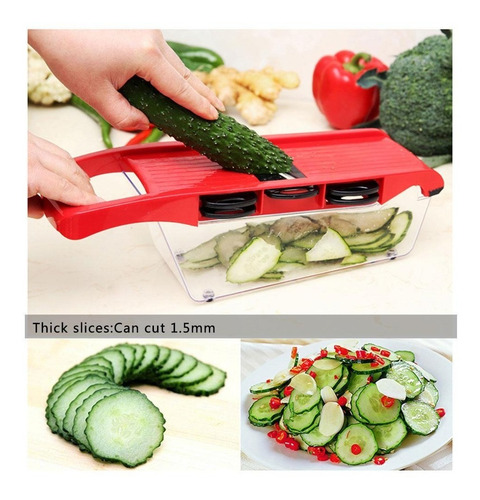 Cortador Mandolina Rallador Multiple Verduras+taper+pelapapa