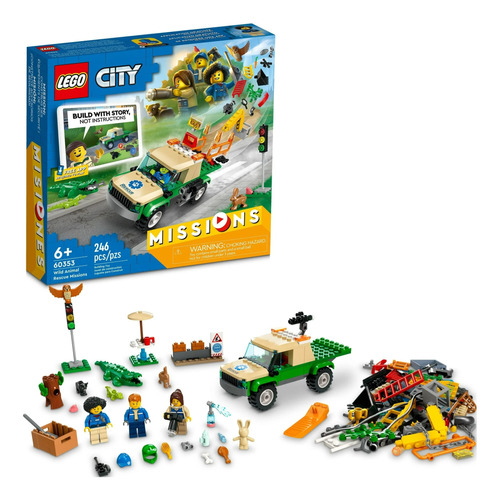 Lego City Misiones De Rescate De Animales Salvajes, 60353 Co