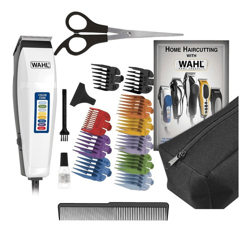 Máquina De Cortar Cabelo Color Code Branco Wahl 110v