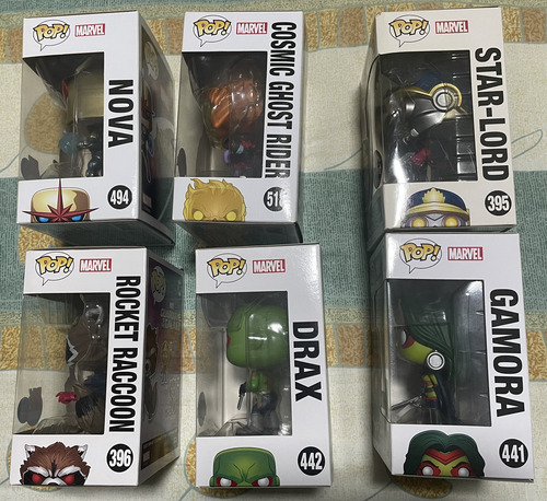 Funko Pop Set Marvel Guardianes De La Galaxia 6 Piezas (Usado)