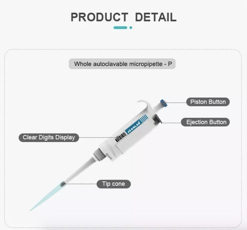 Micreo Pipeta Ajustable 10ml Con Display