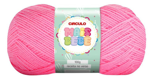 Lã Mais Bebê 100gr Circulo 500 Metros Colorida Tricô Crochê Cor Rosa quartzo