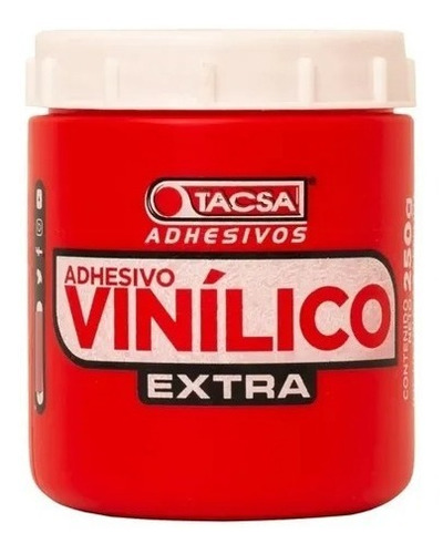 Adhesivo Vinílico Extra Tacsa X 250grs color blanco