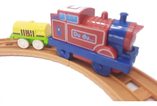 Trem Infantil de Brinquedo Locomotiva Expressa Com Trilhos Art Brink - Vou  Comprar