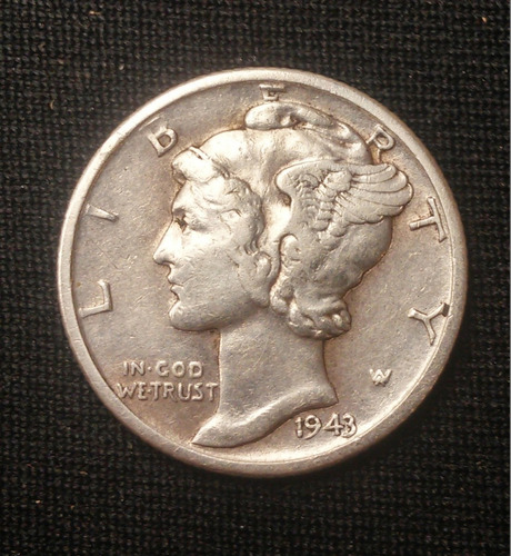 Mg* Estados Unidos 1943 D Dime Moneda De Plata Consulte Años
