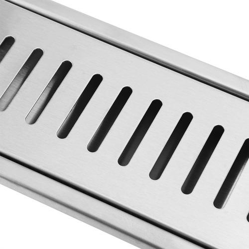 Ducha Rectangular Grande De Acero Inoxidable Con Desagüe De
