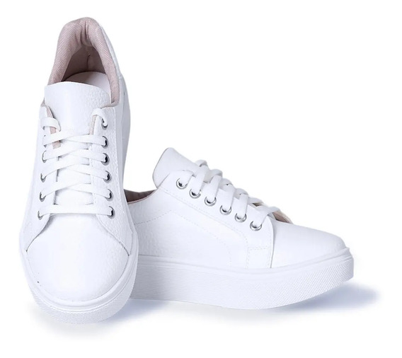 Linda Zapatilla Blanca Brillo | MercadoLibre 📦