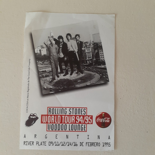 Calcomania Original Rolling Stones Año 1995 E  Argentina  