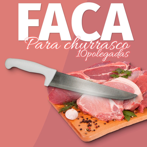Imagem 3 de 6 de Faca De Churrasco Açougueiro Profssional Cozinha Corte Carne