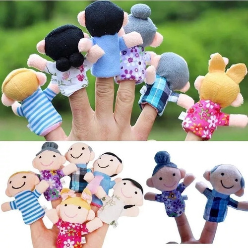 Imagen 3 de 4 de Titeres De Dedo Familia Estimulacion Temprana Niños Bebes