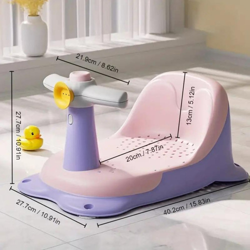 Papu Baby Asiento/silla De Baño Para Bebés, Color Rosa
