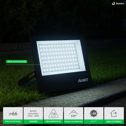 Kit 20 Refletor Led 150w Holofote Externo Ip65 Prova D'água