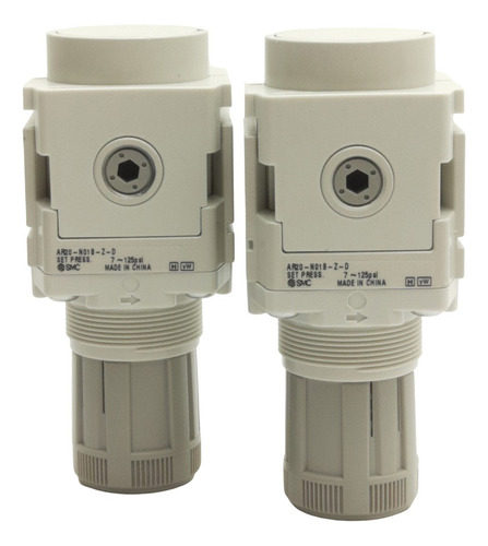 Lot Of 2 Smc Ar20-n01b-z-d Regulator Modular, 7-125p Ccs