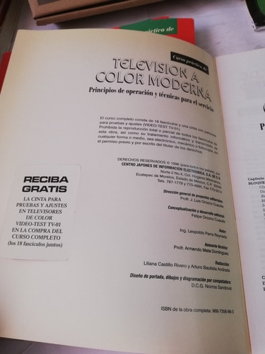 18 Fascículos De Curso Práctico De Televisión A Color Modern (Usado)