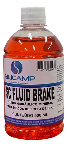 Óleo Mineral Freio Hidráulico Disco Bike Fluid Brake 500ml