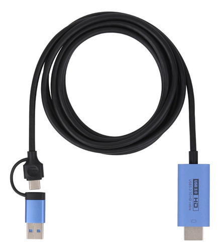 Cable Adaptador Usb 3.0 + Usb-c/type-c A Hdmi Style 1