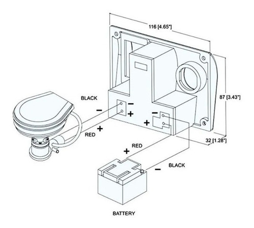 Inodoro Tmc Con Triturador 12v Ovalada Para Motorhome