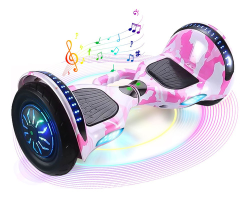 Hoverboard Patineta Eléctrica Bluetooth Luces Musica 10in