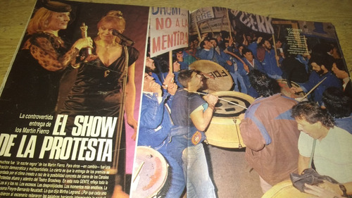 Revista Gente N° 1255 Premios Martin Fierro Protesta  1989