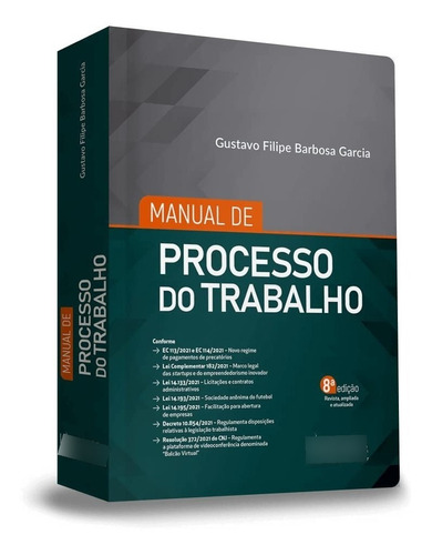 Manual De Processo Do Trabalho - Garcia - Ed Atual