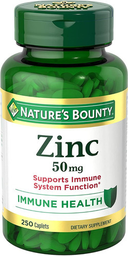 Quelato de zinc Nature's Bounty, 50 mg, 250 cápsulas