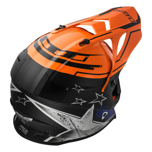 Casco Ls2 Mx 437 Fast Core Negro Naranja Cuota Devotobikes