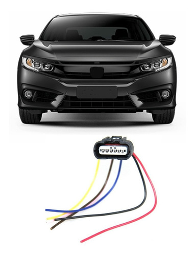Chicote Conector Sensor Estacionamento Civic Dianteiro 18 19 Cor Preto