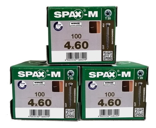 Tornillos Spax-m Para Mdf Y Aglomerado 4x60mm 3 Cajas (300)