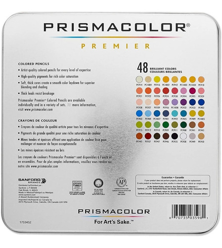 Imagen 2 de 8 de Lapices Prismacolor Premier 48 Colores Importados