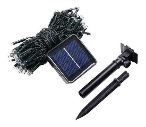 Imagen 3 de 7 de Serie Navideña Solar 100 Leds 11metros Automática Recargable