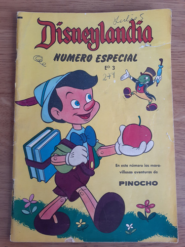 Cómic Disneylandia Número 274 Zigzag Número Especial Pinocho