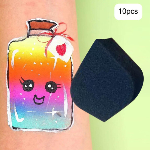 10 Peças Esponjas De Pintura Corporal Lágrimas Negras