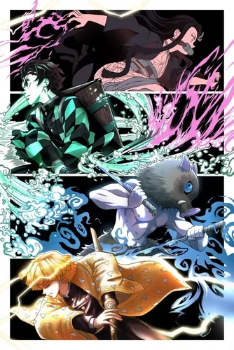 5 Posters Kimetsu No Yaiba 33 X 48 Cm