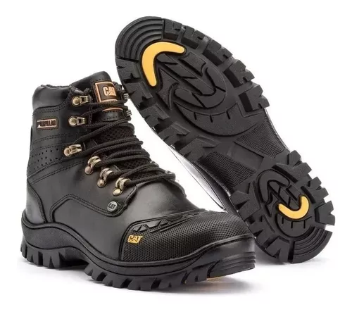 Bota Caterpillar Model 2190 Couro Legitimo Bico Pvc