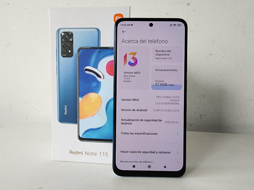 Imagen 7 de 9 de Xiaomi Redmi Note 11s 5g 128gb + Cable, Cargador Y Caja