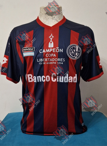 Camiseta San Lorenzo Frase Campeón Libertadores 2014 Talle L