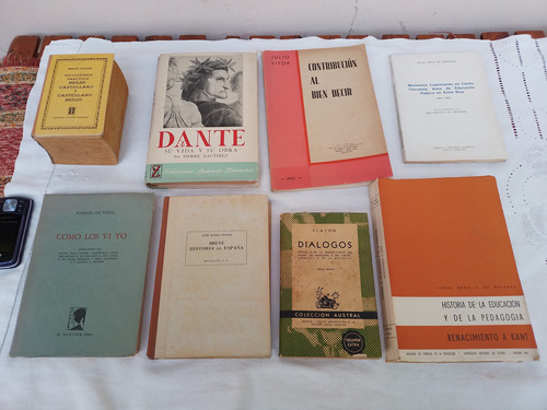 Gran Lote D Antiguos Libros Platon Historia Kant Diccionario