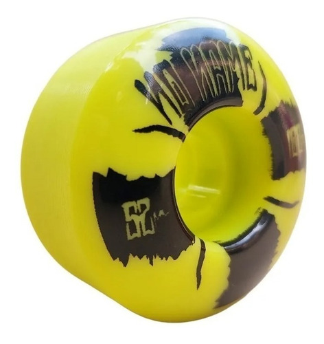 Imagen 2 de 4 de Ruedas No Name Amarillas 52mm 100a Uretano Importado