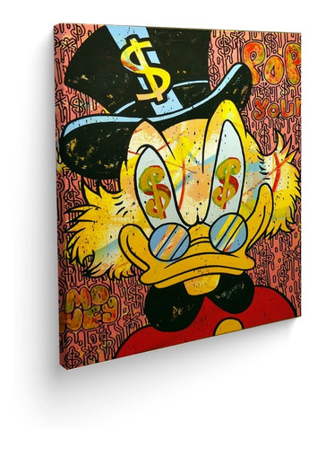 Cuadro Canvas Monopoly Pato Donald Decorativo Sala