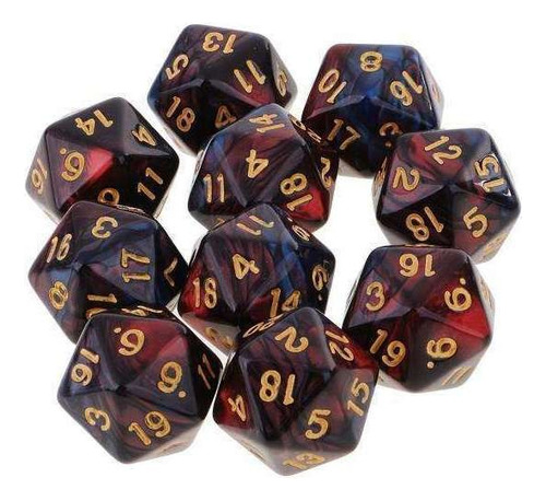 2x10pcs 20 Sided Dice D20 Polyhedral Dungeon Dice 2024