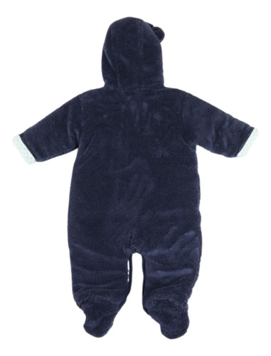Enterito Osito Bebe Peluche Azul Invierno De 0 A 12 Meses Azul 3-6 M