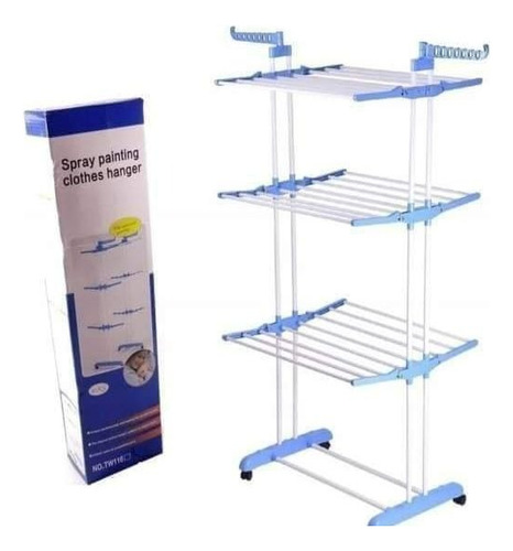Tendedero Plegable De Ropa Perchero 3 Niveles Colgador Secad