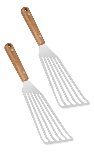 Espátula De Peixe Com Fenda Espátula De L Wood Handle