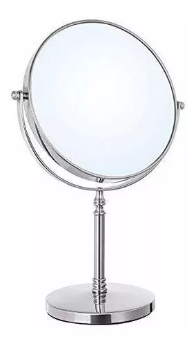 Espejo de maquillaje Cavoli, para baño con luz LED, soporte de pared,  Cromado
