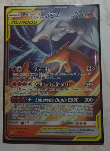 Carta Pokemon Reshiram E Charizard Gx Aliados Orignal Copag