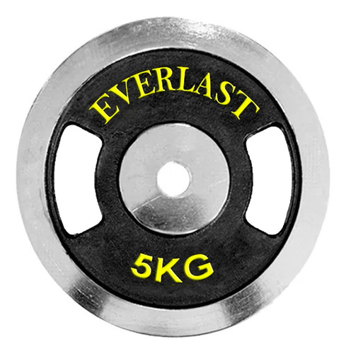 Disco Everlast  En Hierro Cromado Con Agarre 5kg - El Rey