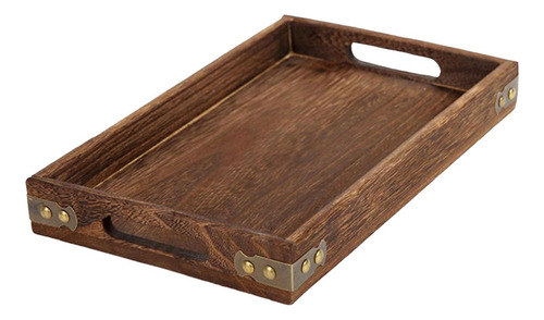 Bandeja De Servir De Madeira Bandejas De Comida 36x24x4cm