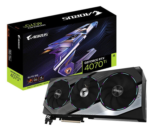 Imagen 1 de 1 de Placa de video Nvidia Gigabyte  AORUS GeForce RTX 40 Series RTX 4070 Ti GV-N407TAORUS E-12GD 12GB