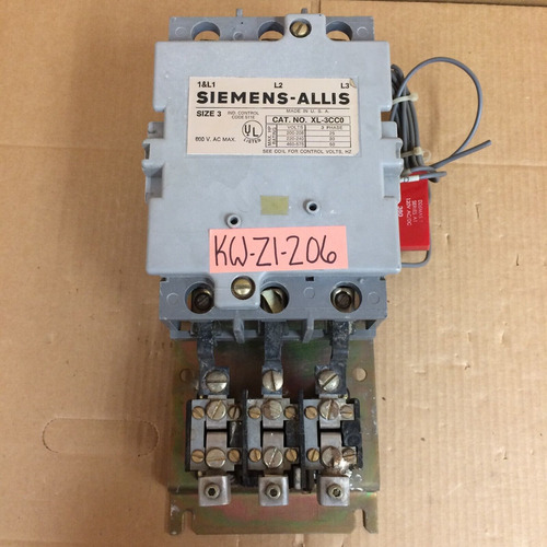 Siemens-allis Xl-3cc0 Size 3 Motor Starter 50hp 600v 3ph 3