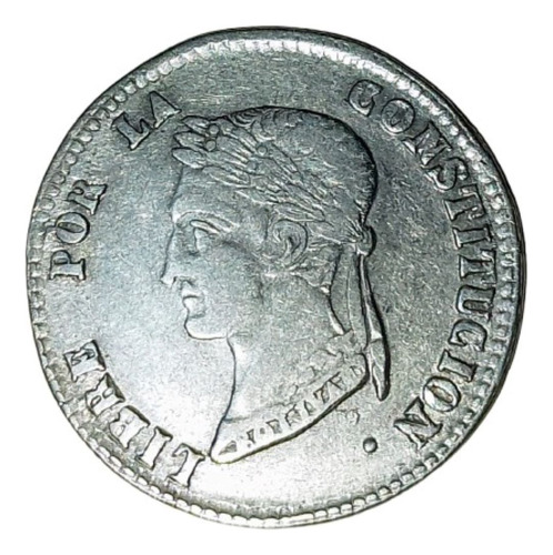 Moneda Bolivia Plata 4 Soles 1856 Vf+ Km 123.2 (Usado)
